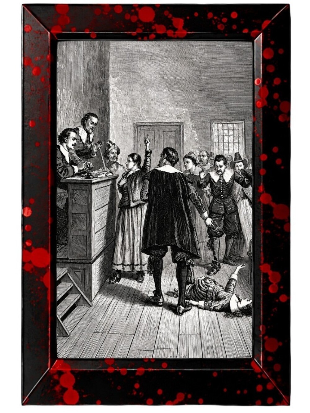 Salem Massachusettes Witch Trails Witchcraft Goth Courtroom History Framed Art